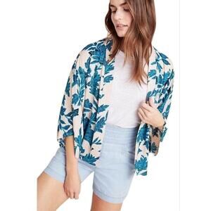 Andersen & Lauth Floral Kimono Shawl Top One Size